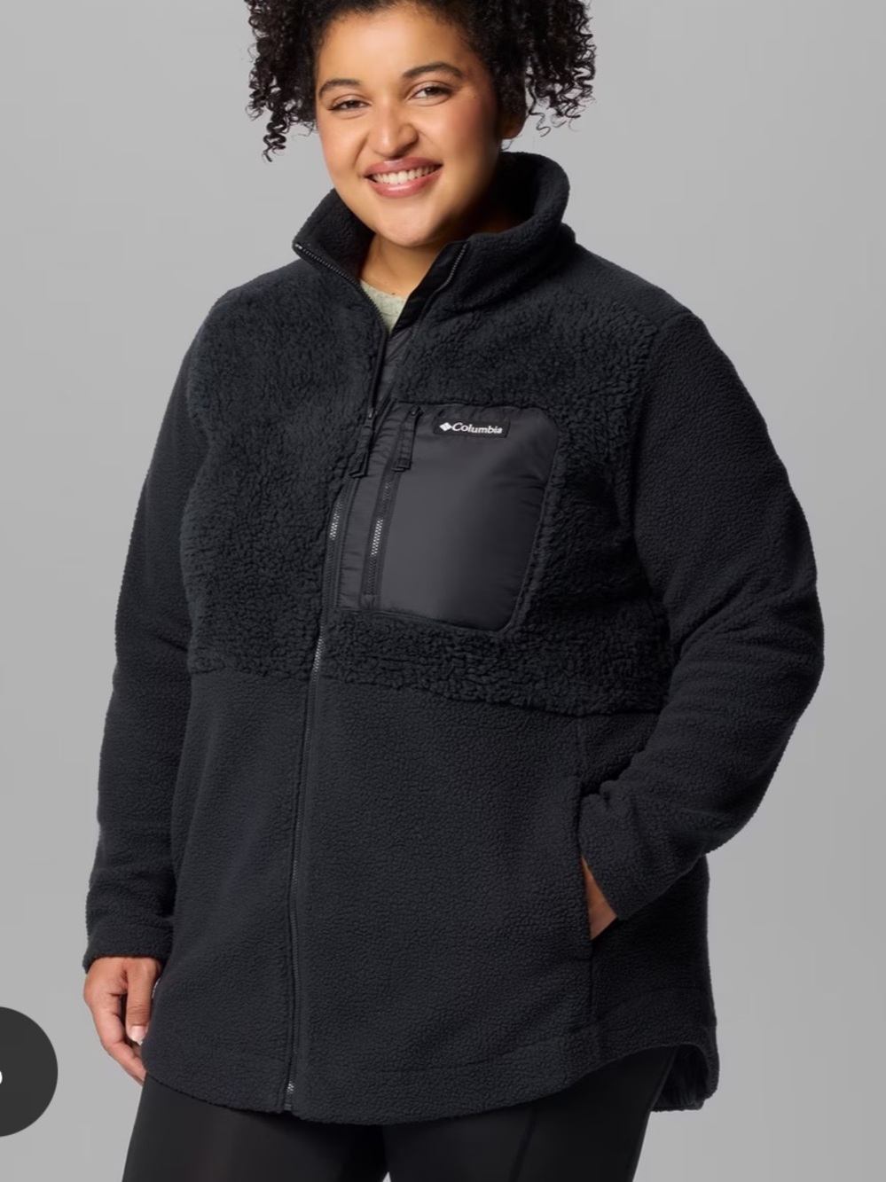 Columbia Black Lodge Sherpa Full-Zip Fleece Jacket